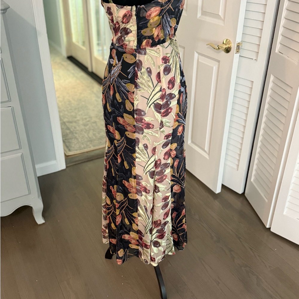 Cinq a Sept Blue Orange Maxi Sundress - Picture 4 of 5